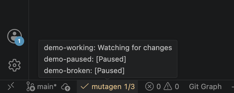 Status bar item